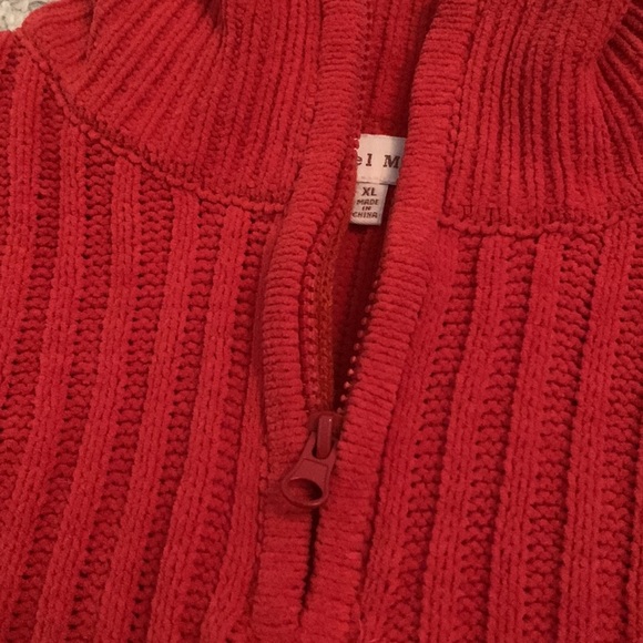 Hazel Moon Orange Cropped Turtleneck Sweater - Picture 2 of 2